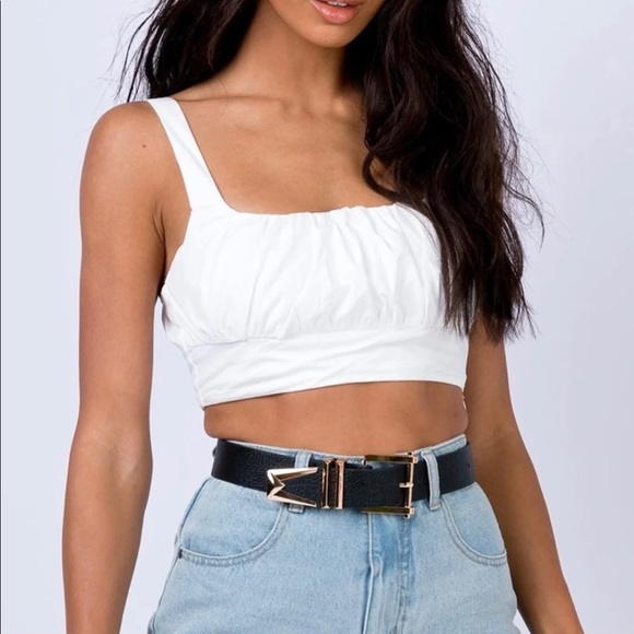 Princess Polly Tops - Princess Polly white crop top